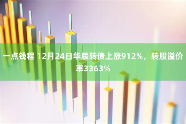 一点钱程 12月24日华辰转债上涨912%，转股溢价率3363%